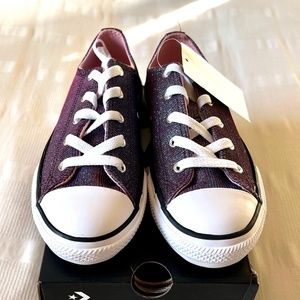 CONVERSE Chuck Taylor Ox Coastal Pink/Silver/White Size 3 Junior NIB $25
